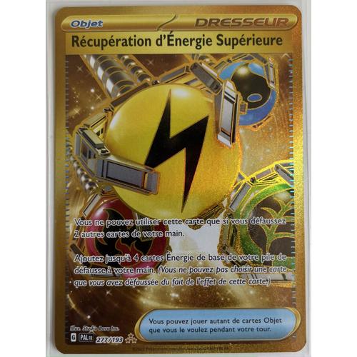 Carte Pokémon - Récupération D'énergie Supérieure - 277/193 - Secrète Rare Gold - Sv2 Evolution À Paldea