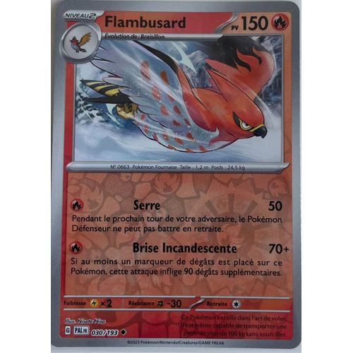 Carte Pokémon - Flambusard - 030/193 - Reverse - Sv2 Evolution À Paldea