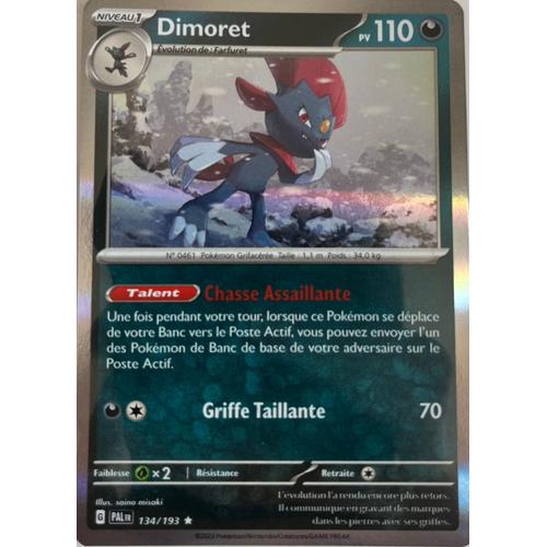 Carte Pokémon - Dimoret - 134/193 - Holographique - Sv2 Evolution À Paldea