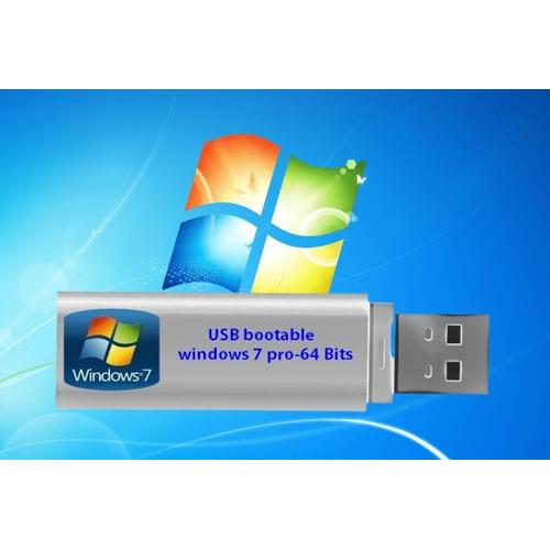 Clé USB Bootable d¿installation Windows 7 professionnel -64 Bits