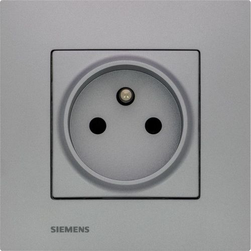 Prise 2P+T Delta Viva Siemens Silver - dispo 48h