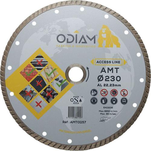 Disque diamant AMT Odiam diametre 230 x 22,23mm