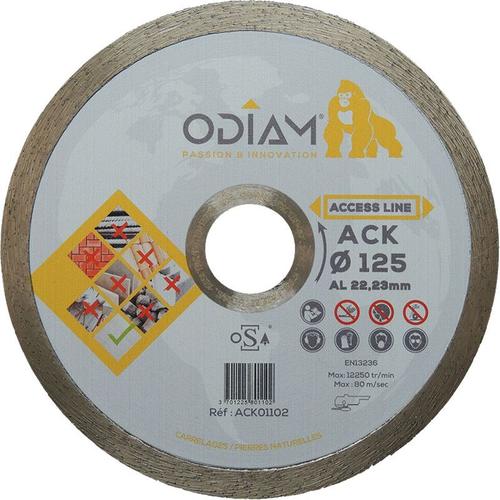 Disque diamant carrelage ACK Odiam diametre 125 x 22,23mm