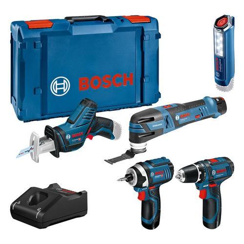 Pack 5 machines sans fil Bosch 0615990N1D 12V 2Ah Li-ion