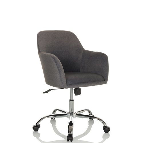 Siège De Bureau / Siège Pivotant / Chaise À Coque Solao 300 Tissu Gris Foncé Hjh Office