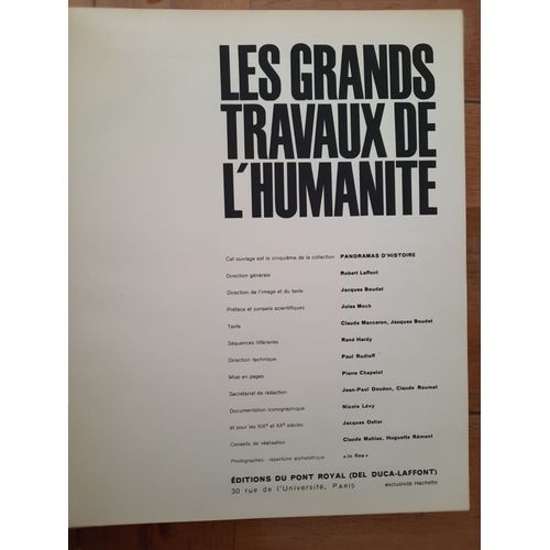 Les Grands Travaux De L'humanité Par Jacques Boudet Editions Pont Royal