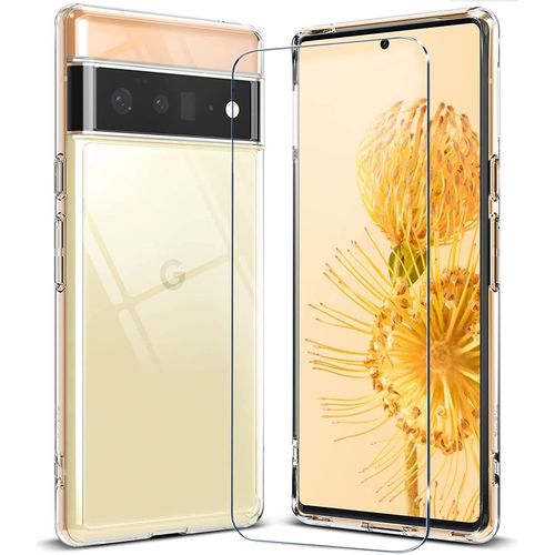 Coque Silicone Transparente + Verre Trempe Pour Google Pixel 6 Pro Little Boutik®