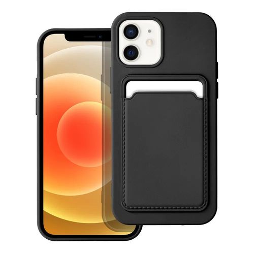 Coque Silicone Avec Porte Carte Noir Pour Iphone 12 / 12 Pro Little Boutik®
