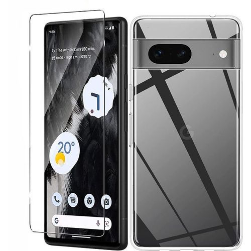 Coque Silicone Transparente + Vitre Protection Ecran Pour Google Pixel 7 5g Little Boutik®