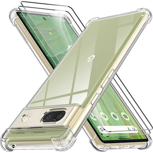 Coque Silicone Angles Renforces + 2 Vitres Protection Ecran Pour Google Pixel 7 5g Little Boutik®
