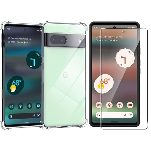 Coque Silicone Antichoc Angles Renforces + Vitre Protection Ecran Pour Google Pixel 6a Little Boutik®