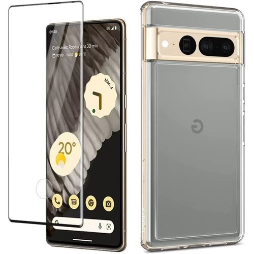 Coque Silicone Transparente + Vitre Protection Ecran Pour Google Pixel 7 Pro 5g Little Boutik®