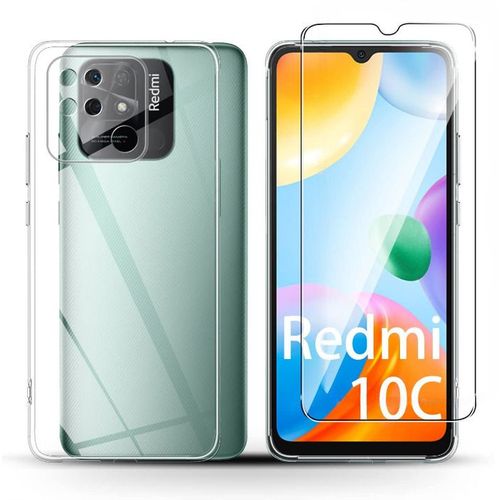 Coque Pour Xiaomi Redmi 10c Silicone Transparente + Verre Trempe Little Boutik®
