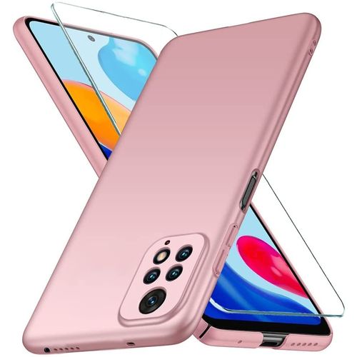 Coque Silicone Rose + Verre Trempe Pour Xiaomi Redmi Note 11 / Note 11s Little Boutik®