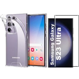 Coque Silicone Transparente + Verre Trempe Pour Samsung Galaxy S23 Ultra 5g Little Boutik®