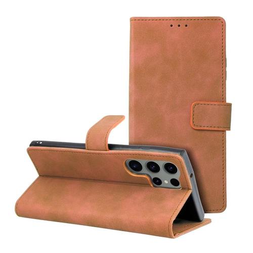 Etui Portefeuille A Rabat Couleur Marron Pour Samsung Galaxy S23 Ultra 5g Little Boutik©