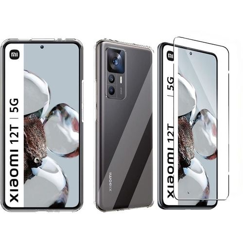 Coque Silicone Transparente + Vitre Protection Ecran Pour Xiaomi 12t 5g Little Boutik®