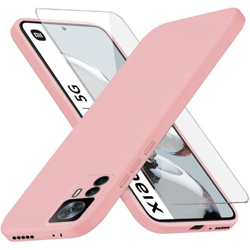 Coque Silicone Couleur Rose + Verre Trempe Pour Xiaomi 12t 5g Little Boutik®