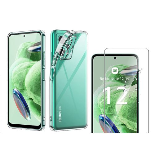 Coque Silicone Transparente + Verre Trempe Pour Xiaomi Redmi Note 12 5g Little Boutik©