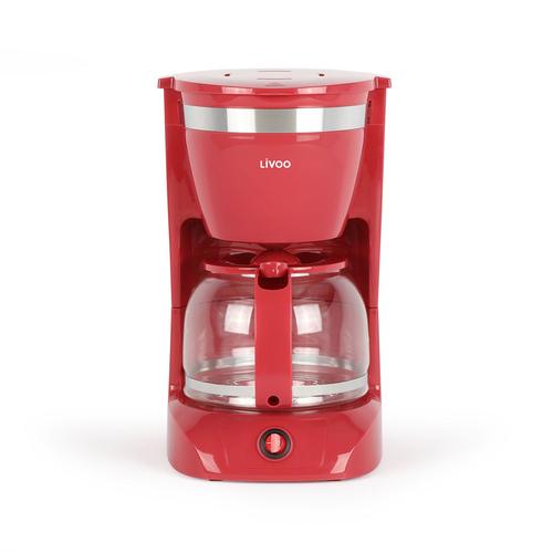 Livoo - Cafetière filtre 12 tasses 800w rouge dod163rc