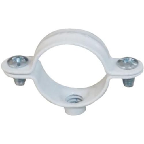 Collier double blanc ING FIXATIONS fixation de tuyauteries - Ø 20 mm - Boite de 50 pièces - A141660