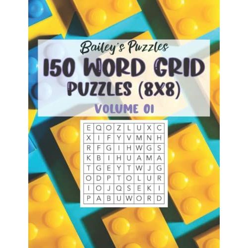 150 Word Grid Puzzles (8x8): A Fun Brain Game & Word Puzzle For One Or A Group!