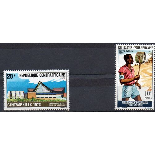 Centrafrique Timbre Centre Protestant , Acheminement Du Courrier 1972