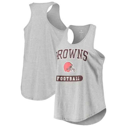 Débardeur À Dos Nageur Team Cleveland Browns Gris Chiné Grande Taille Pour Femme