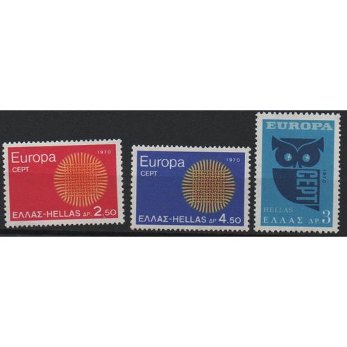 Grèce Timbres Europa 1970