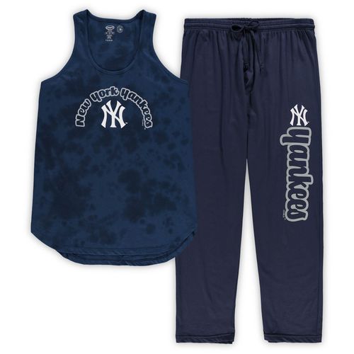 Ensemble De Nuit Concepts Sport Sport New York Yankees Pour Femmes, Débardeur Et Pantalon En Jersey Grande Taille, Bleu Marine