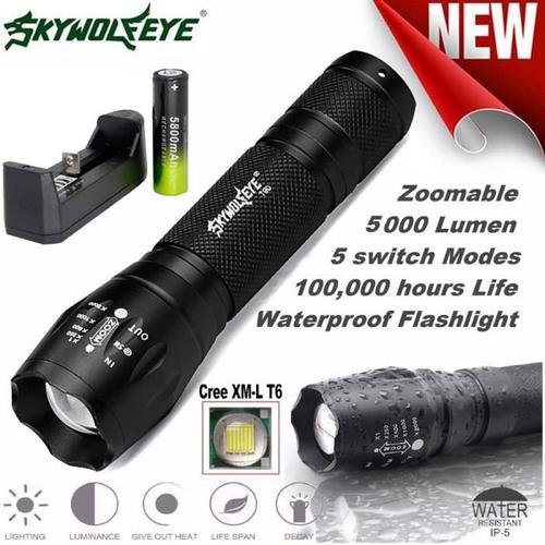 Lampe Electrique X800 Tactical Flashlight Led Zoom Military Torch G700 Battery Charger Skywolfeye Xyq61130122_San618 Fr41823