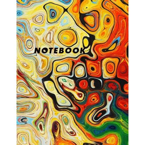 Notebook: Notebook - Bright Cover - New Design - College Ruled - Large 8.5 X 11 - 110 Pages
