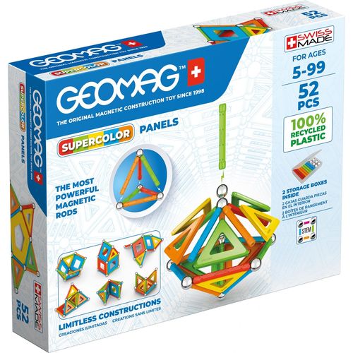 Supercolor Green Line Geomag - Ecofriendly 52 Pcs Panels Supercolor