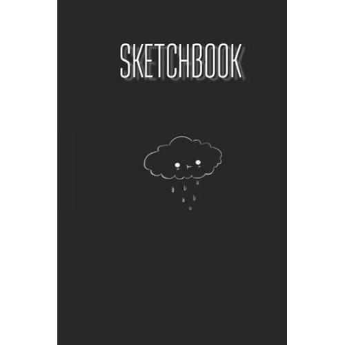 Sketch Book: Black Cover - Size (6 X 9 Inches) 100 Pages