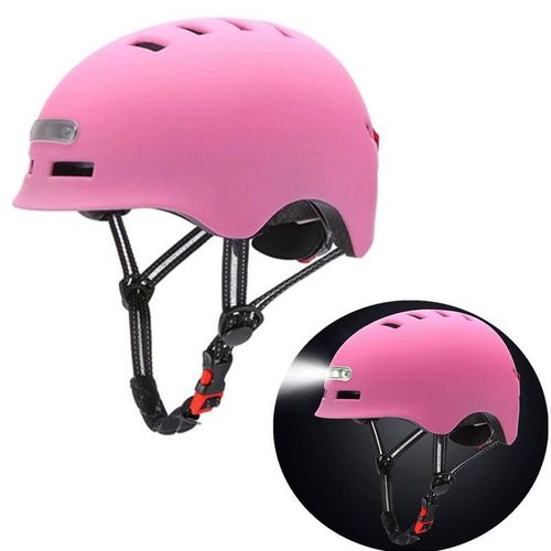 Casque De Vélo Pour Adultes Hommes Et Femmes Clignotant Casque Vtt Et Vtc Pour Adultes Et Enfantes Route Urbain Ville (L, 58-61cm)