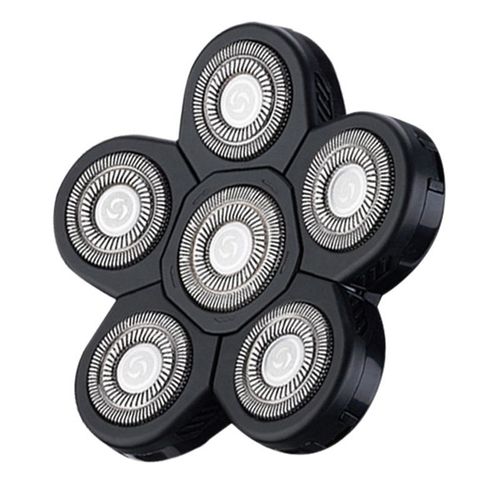 Têtes de lame de rasoir 6 en 1 pour hommes, 6 lames de remplacement, tondeuse à barbe, lame chauve électro 6D, accessoires de rasoir pour visage