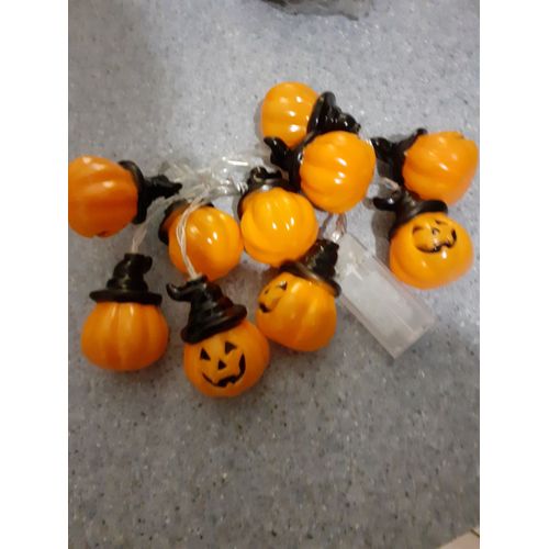 Guirlande Lumineuse Forme Citrouille Orange " 10 Lampes