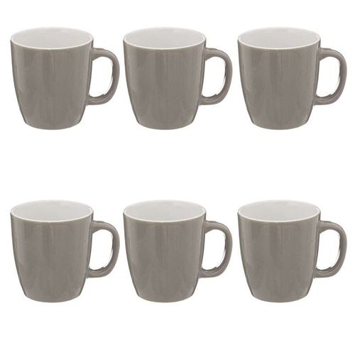 Lot De 6 Mugs "Colorama" 18cl Gris