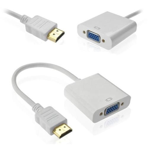 adaptateur white 1080p hdmi male to vga female video converter adapter cable new fr93936