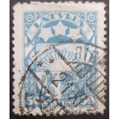 Lettonie N°127 Filigrane Croix Armoirie Oblitéré