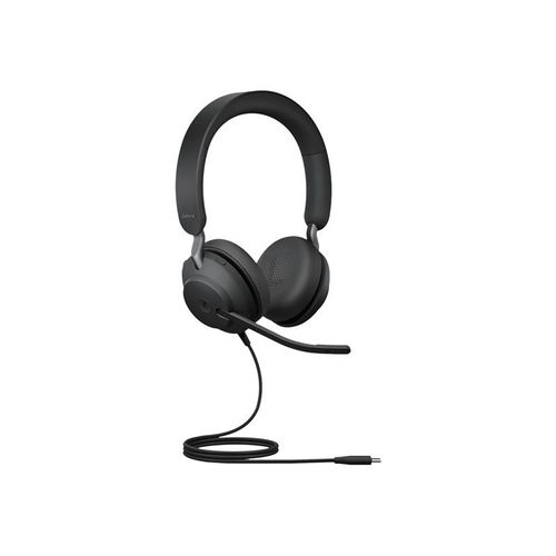 Jabra Evolve2 40 SE MS Stereo - Micro-casque - sur-oreille - filaire - USB-C - isolation acoustique - Certifié pour Microsoft Teams