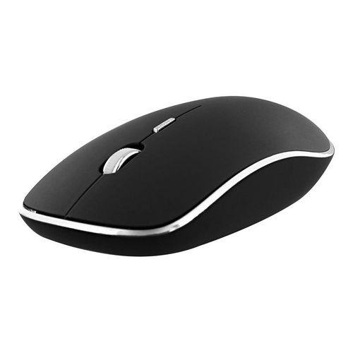 T'nB RUBBY - Souris - ergonomique - optique - 3 boutons - sans fil - 2.4 GHz - récepteur sans fil USB - noir, argent