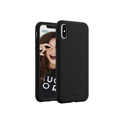 Jaym Classic - Coque De Protection Pour Téléphone Portable - Microfibre - Silicone De Qualité Supérieure - Noir - Pour Apple Iphone X, Xs