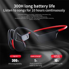 Sophia-Écouteurs Bluetooth sans fil à conduction, casque de musique MP3  avec micro, écouteur de natation
