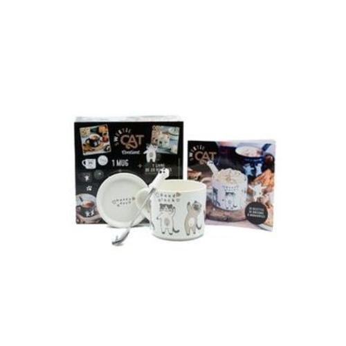 Sweetie Cat - Coffret Avec 1 Mug, Son Couvercle Et 1 Jolie Cuillère Patte De Chat