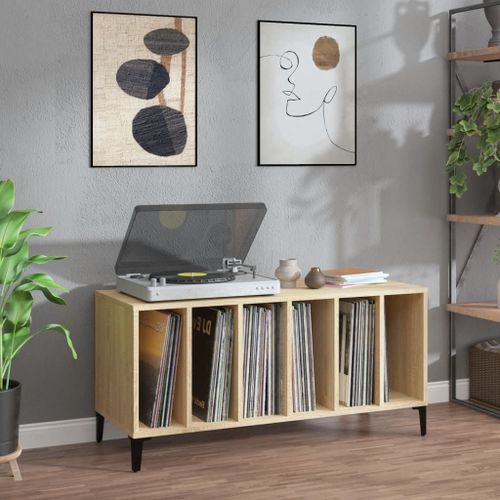 Vidaxl Armoire À Disques Chêne Sonoma 100x38x48 Cm Bois D'ingénierie