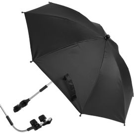 Parasol Poussette Universelle, Parapluie Poussette Universelle Anti Uv 50+, Ombrelle Poussette Bébé Confort Avec Pince Réglable Et Bras Réglable, Pour Extérieur Plage Jardin(85 Cm Noir)