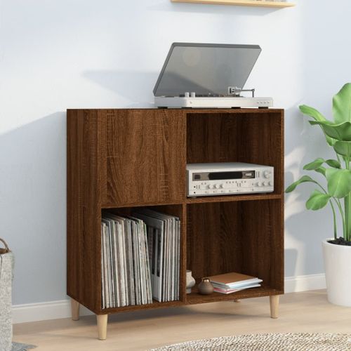 Vidaxl Armoire À Disques Chêne Marron 84,5x38x89 Cm Bois D'ingénierie