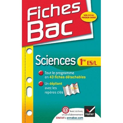 Fiches Bac Sciences 1re Es / L