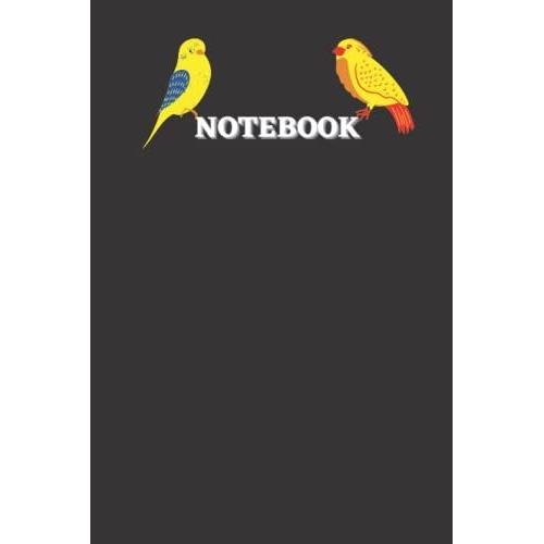 Notebook: Black Cover,120 Pages,Lined Notebook & Journal Gift For Girls,Boys,Teens,Men,Women,Birthday Gifts,Gift For Lover Birds,Christmas Gifts, Perfect Size (6x9)Inches